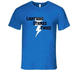 Lightning Strikes Twice Tampa Bay Back to Back Hockey Fan v2 T Shirt