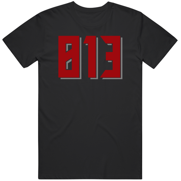 Tampa Bay 813 Area Code Tampa Bay Football Fan T Shirt