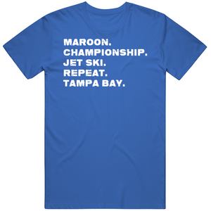 Maroon Championship Repeat Tampa Bay Back to Back Hockey Fan T Shirt