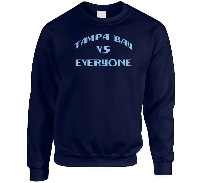 theBigGuavaTshirts The Legend of Tampa Bay Banner Tampa Bay Baseball Fan T Shirt Crewneck Sweatshirt / Navy / 3 X-Large