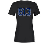 Area Code 813 Tampa Bay Hockey Fan Distressed T Shirt